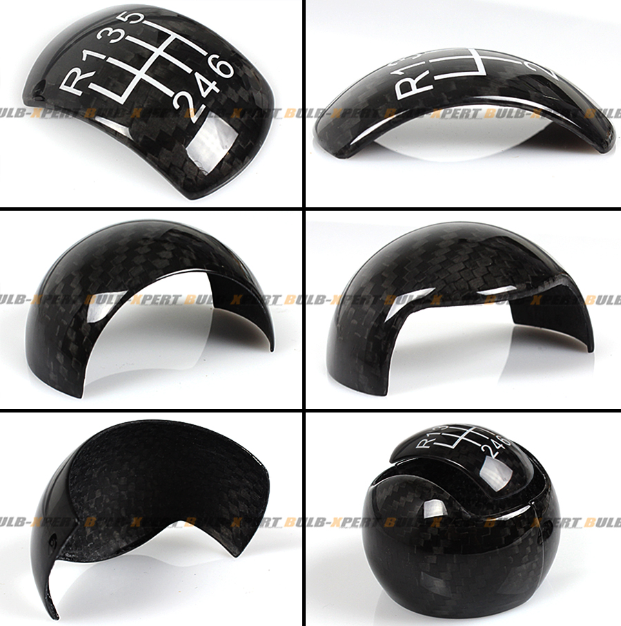 3PC ADDON CARBON FIBER SHIFT KNOB COVER FOR 201516 FORD MUSTANG 6