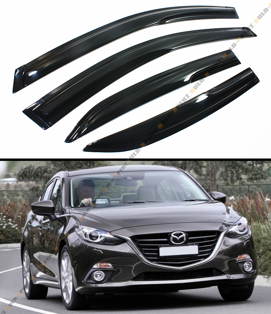 20142017 MAZDA 3 SEDAN AXELA & SPORT HATCHBACK 3D WAVY WINDOW VISOR