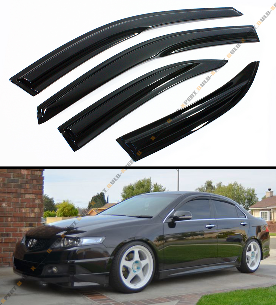 JDM MUGEN STYLE SMOKED WINDOW VISOR RAIN/SUN VENT SHADE FOR 20092014 ACURA TSX eBay