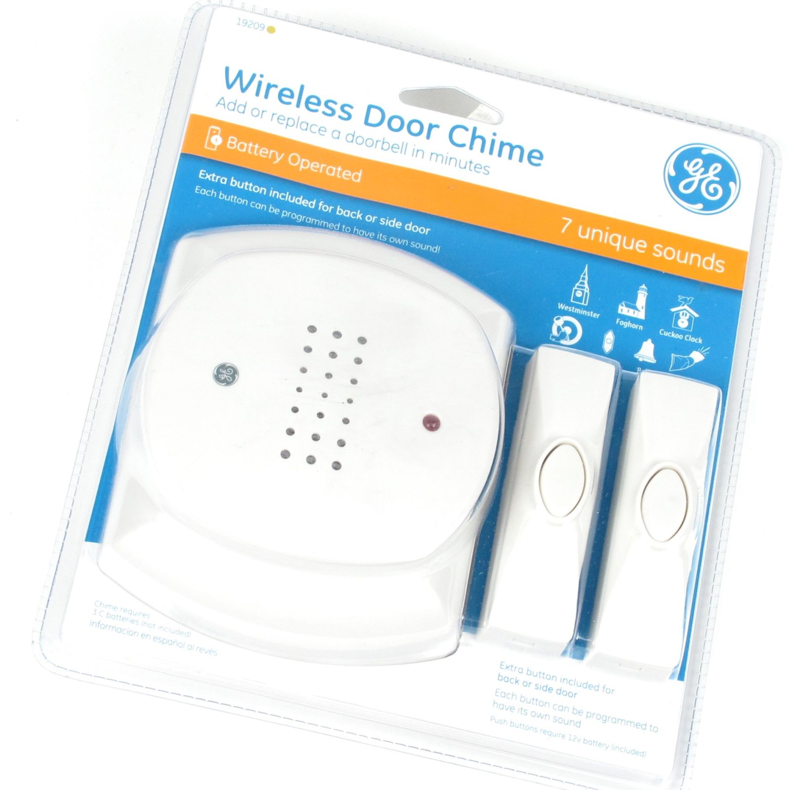 GE 7Sounds Wireless Door Chime with 2 Buttons 19209 eBay