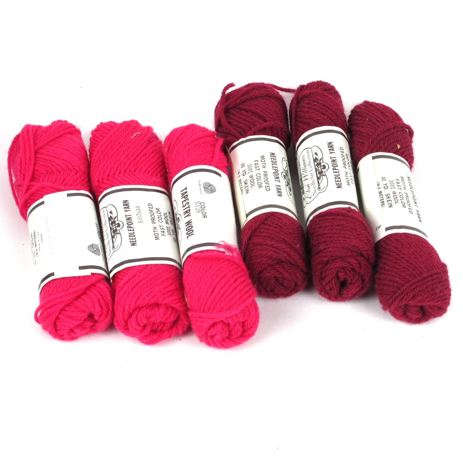 6 Rolls of Vintage Elsa Williams Needlepoint Yarn Tapestry Wool N128