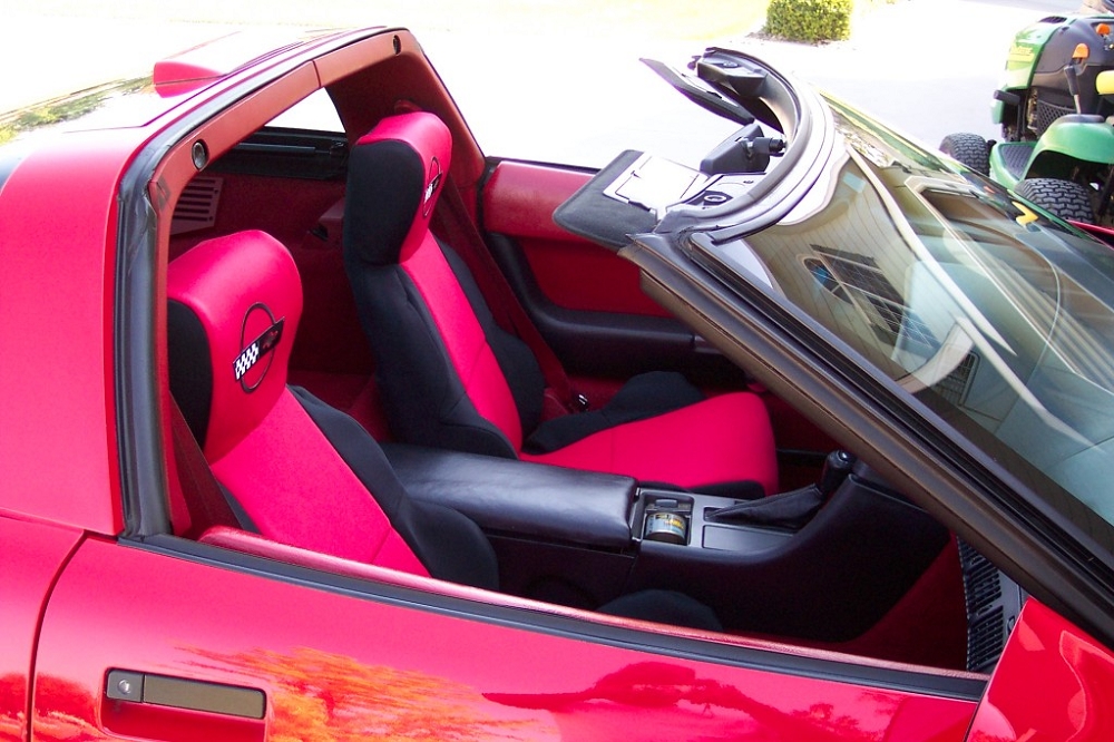 C4 Corvette Neoprene Seat Covers With Logos 2 Tone Style eBay