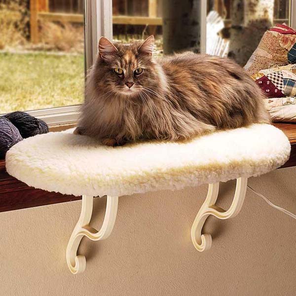 K H Kitty Thermo Sill New Cat Bed Heated Windowsill Pad Perch