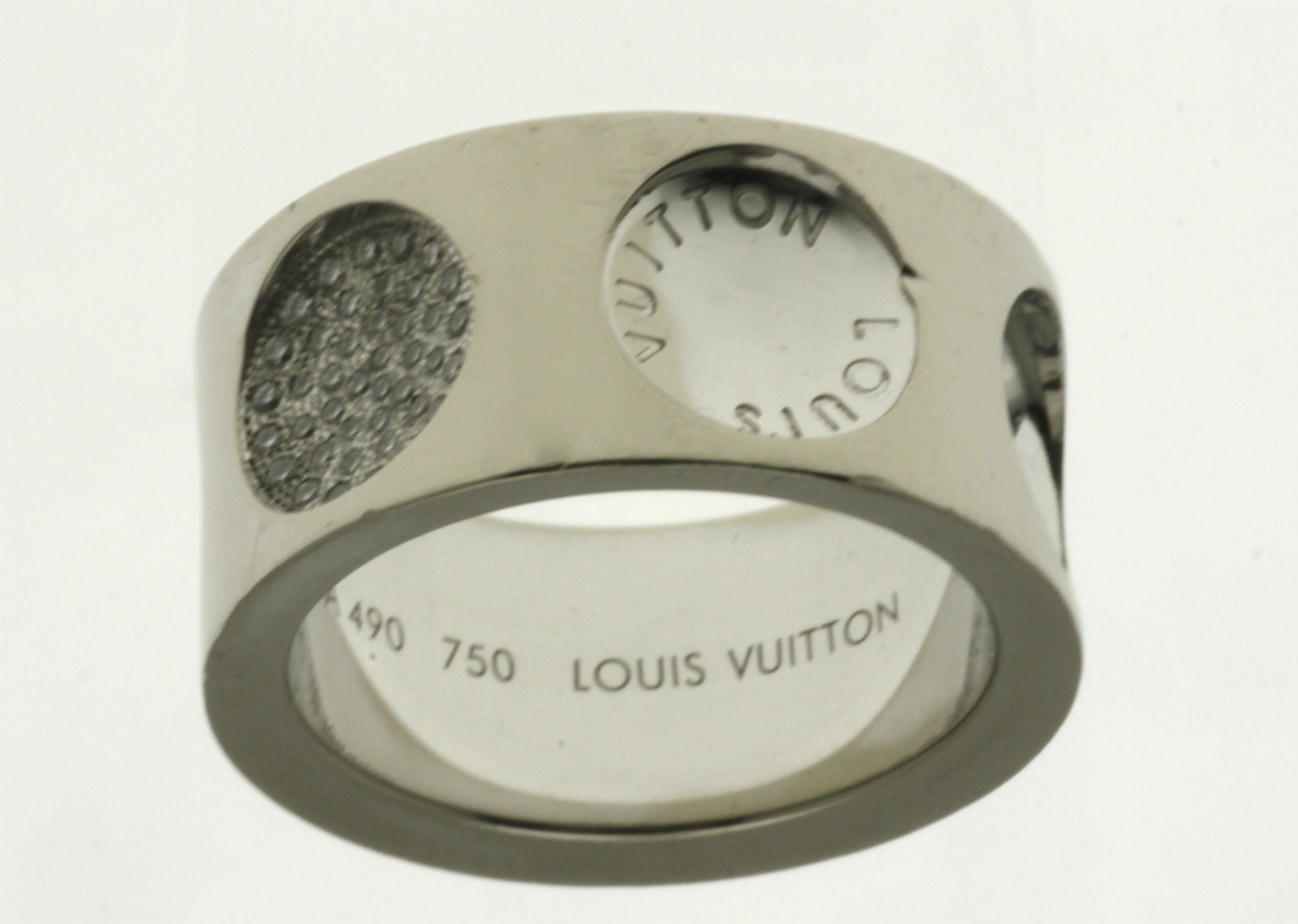 LOUIS VUITTON 18K White Gold Diamonds Empreinte Large Ring 53 Original | eBay