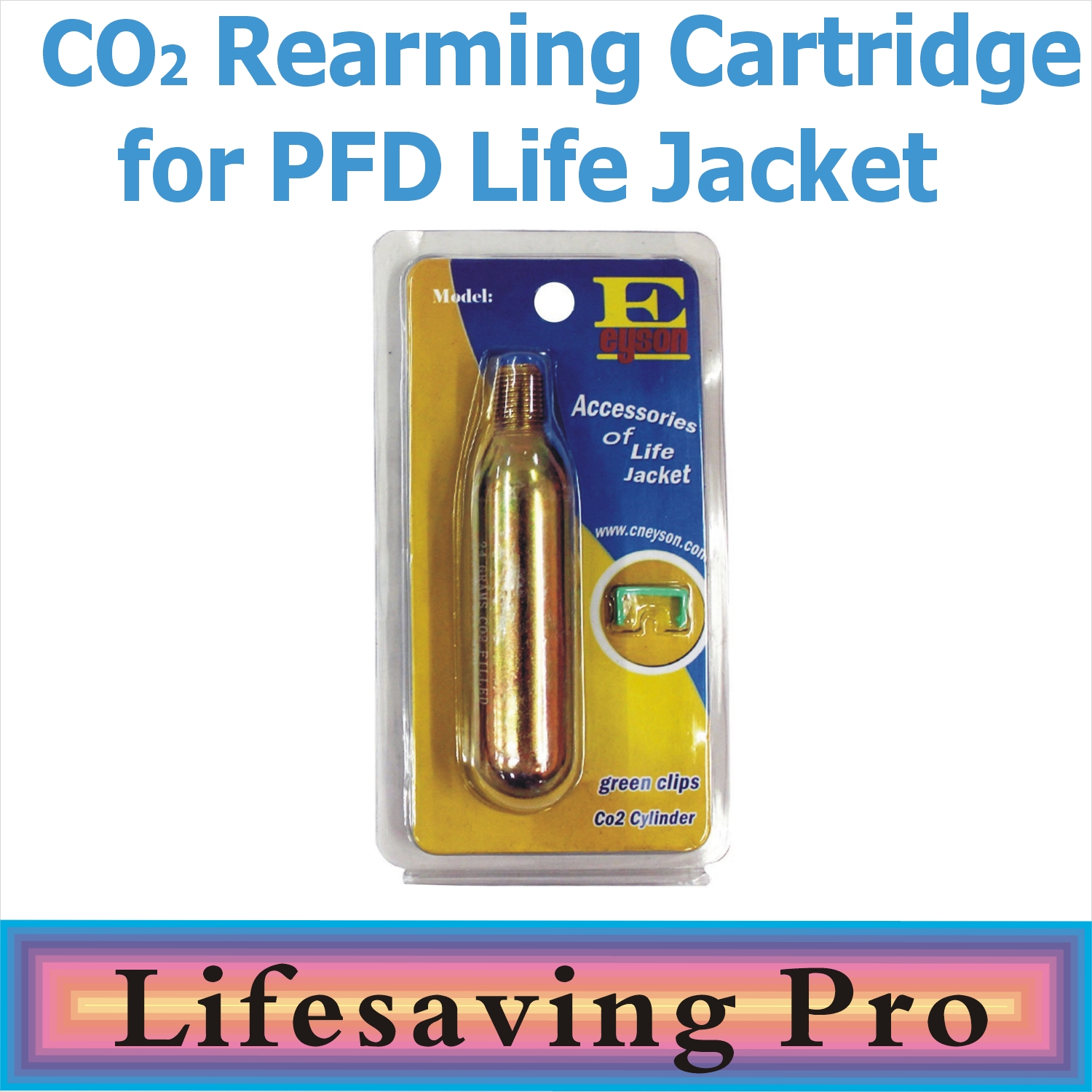 CO2 Rearming Cartridge for Manual PFD Inflatable Life Jacket CO2