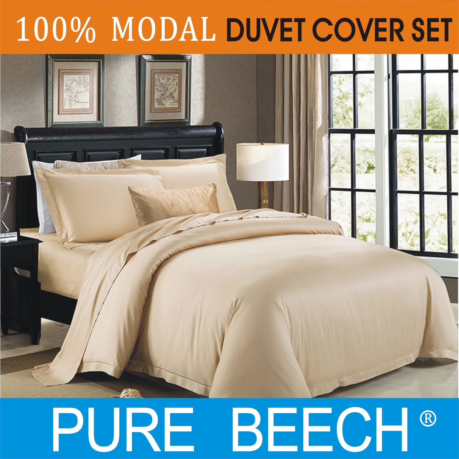 Best Quality Duvet Cover + Pillow Sham A+ Brand Pure Beech Modal Wrinkle Free eBay