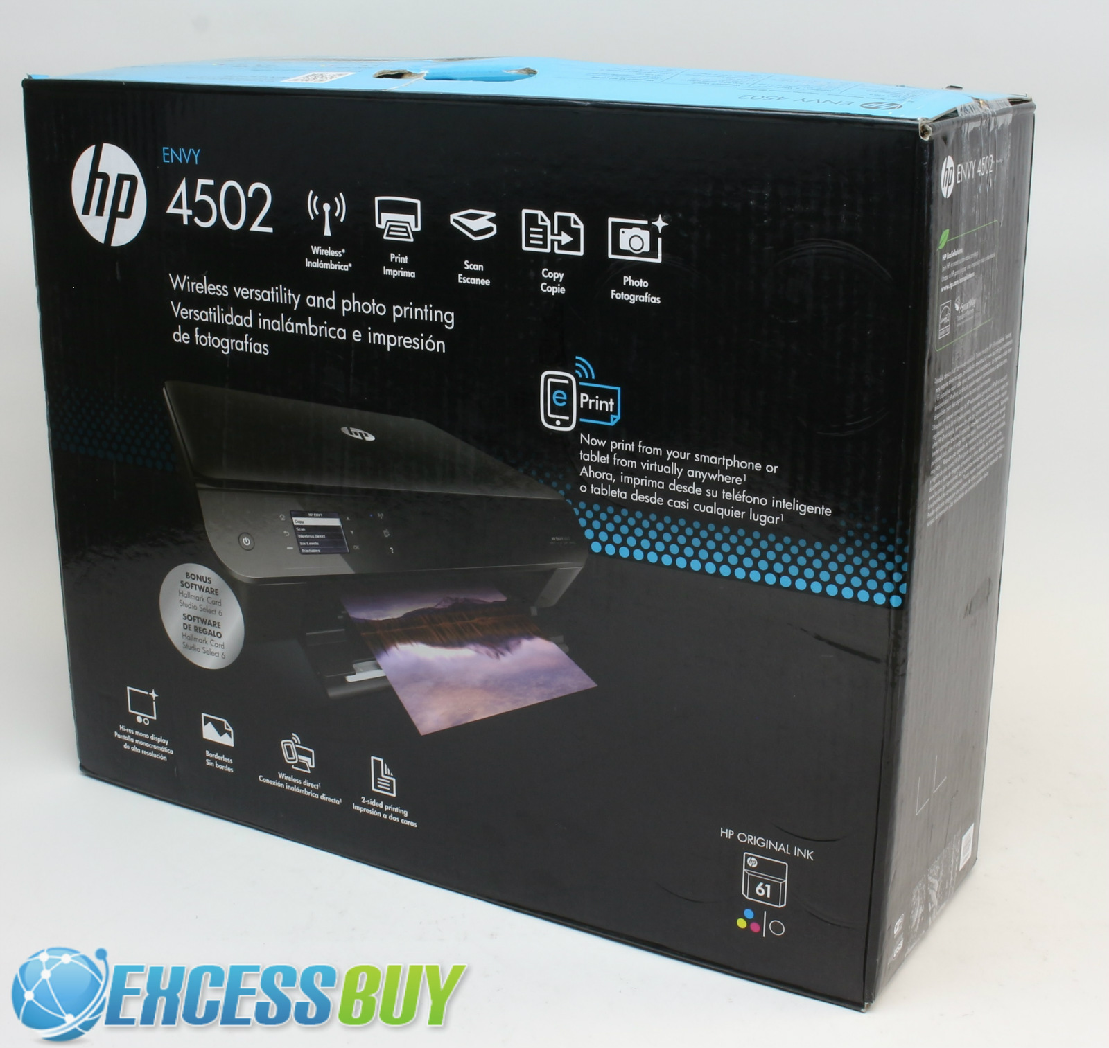 Hp Printer Envy 4502 E All In One Wireless Eprint Copy Scan Photo Wifi Ebay 1833