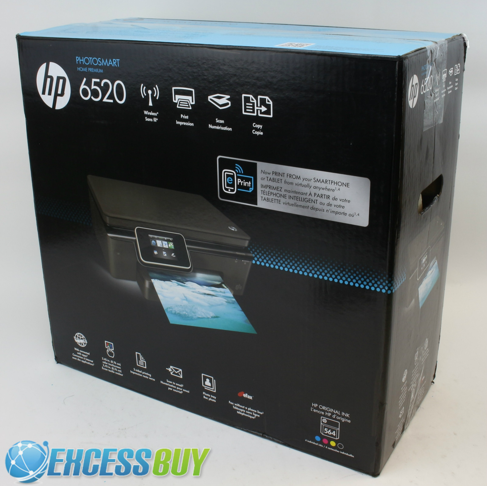 Hp Photosmart 6520 Inkjet Printer E All In One Wireless Eprint Copy Scan Wifi 886112774110 Ebay 9633