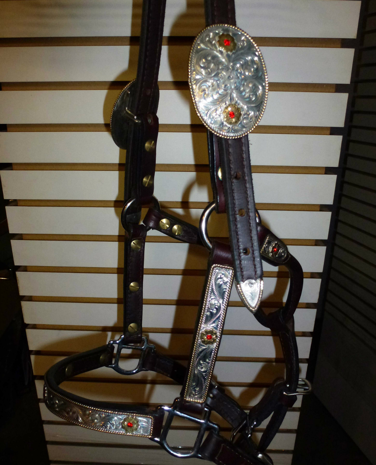 Kathys Weanling Show Halter with Vintage Sterling Silver