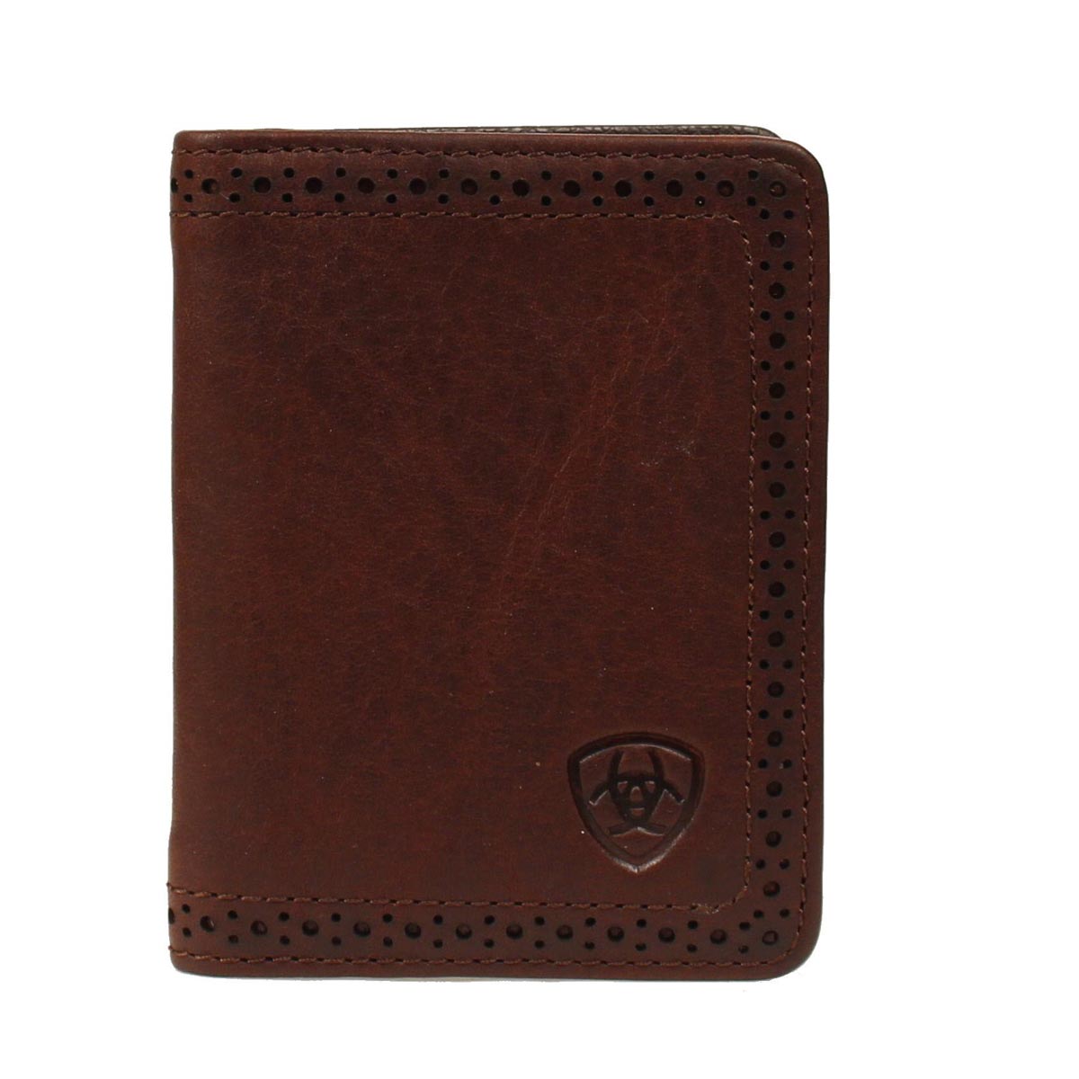 Ariat Western Mens Wallet Leather Bifold Perforated Copper A35128283 | eBay