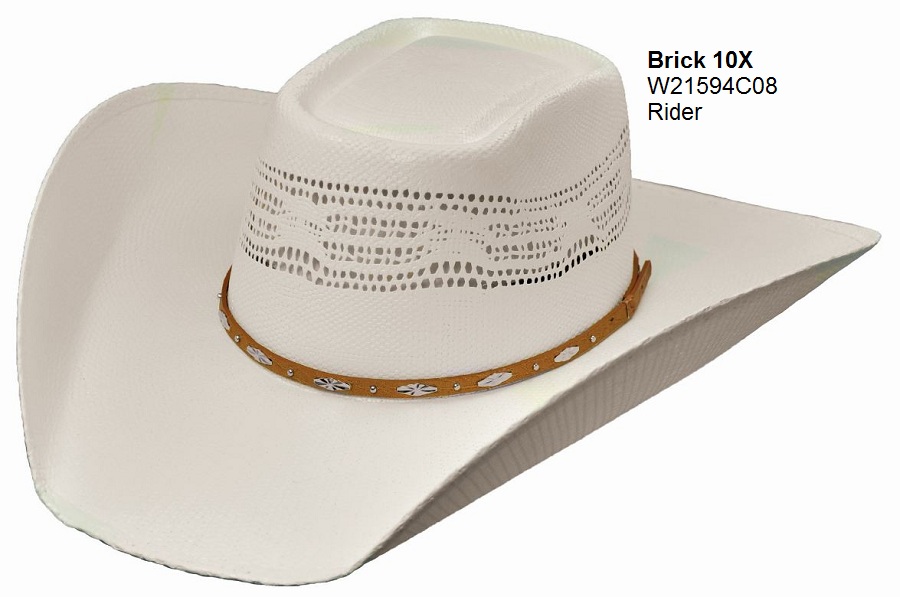 Master Hatters Brick Western 20X Straw Cowboy Hat M21594CO8 eBay