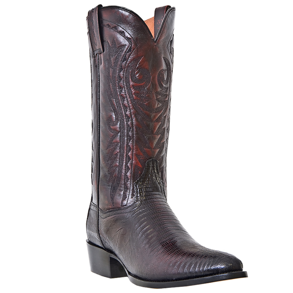 Dan Post Mens Cowboy Boots Raleigh Lizard Black Cherry DP2352R