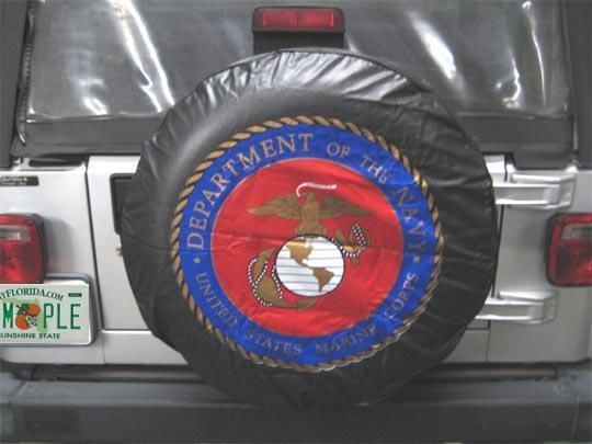 Marine corps spare tire cover for a jeep #3