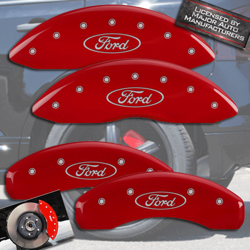 20152016 "Ford" Edge Sport Front + Rear Red MGP Brake Disc Caliper