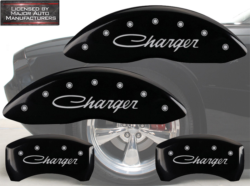 Cursive 20112016 Dodge Charger R/T Front Rear Black MGP Brake Caliper