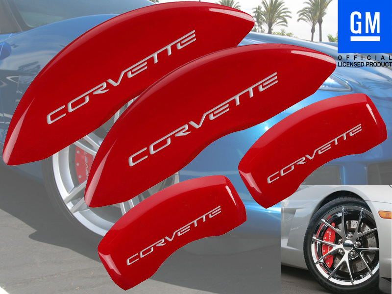 20052013 Chevy Corvette C6 Z51 Front Rear MGP Brake Caliper Covers Red