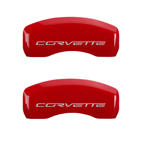 20052013 Chevy Corvette C6 Z51 Front Rear MGP Brake Caliper Covers Red No Bolts eBay