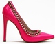 Details about Red Kiss So Coco Pointy Toe Chain Link Pumps Shoes Slip
