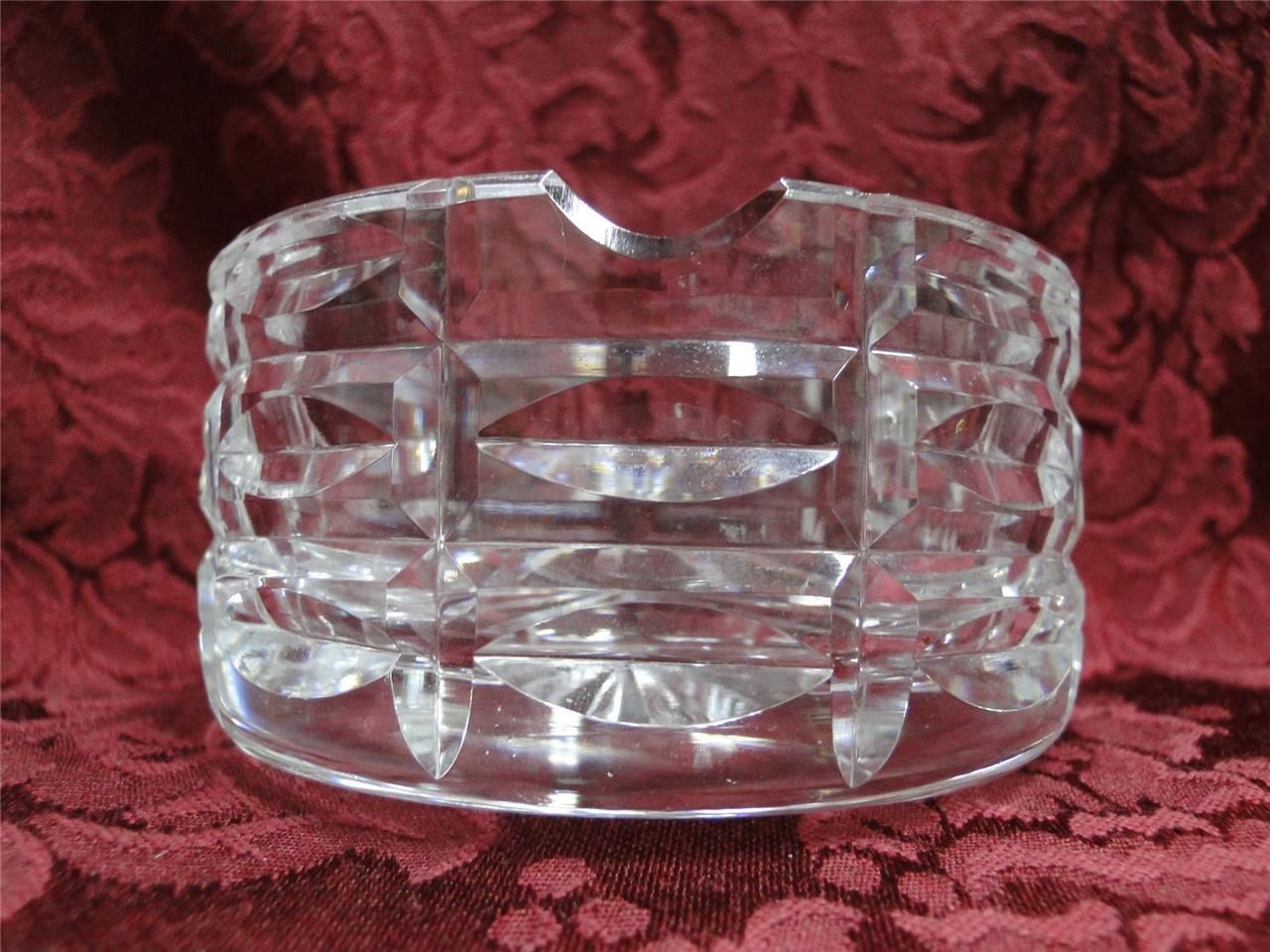 Waterford Crystal Ashtray, 3 3/8" Diameter, 1 3/4" Tall, 3 Notches