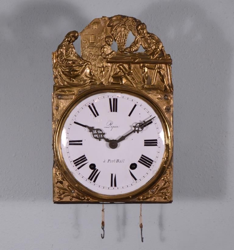 *Antique French Comtoise Morbier Wall Clock, Yesteryear Antiques of