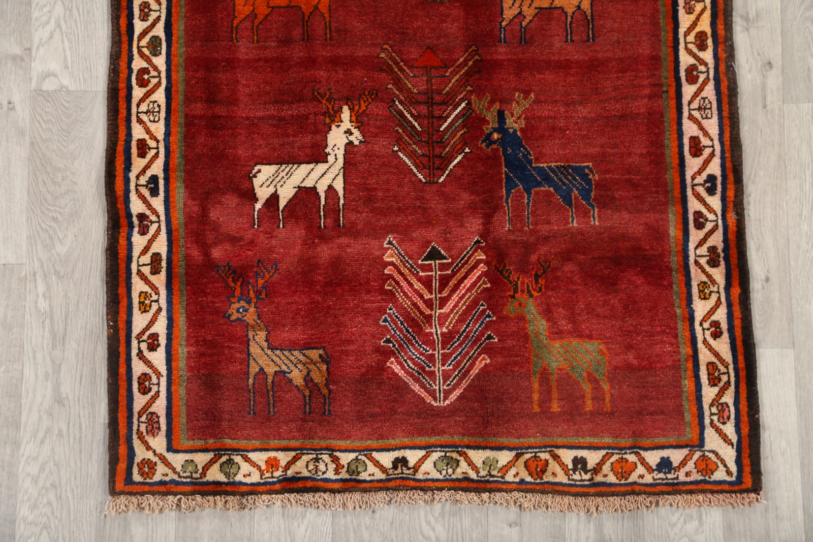 Animal Pictorial 4x7 Gabbeh Shiraz Persian Area Rug Oriental Carpet 6