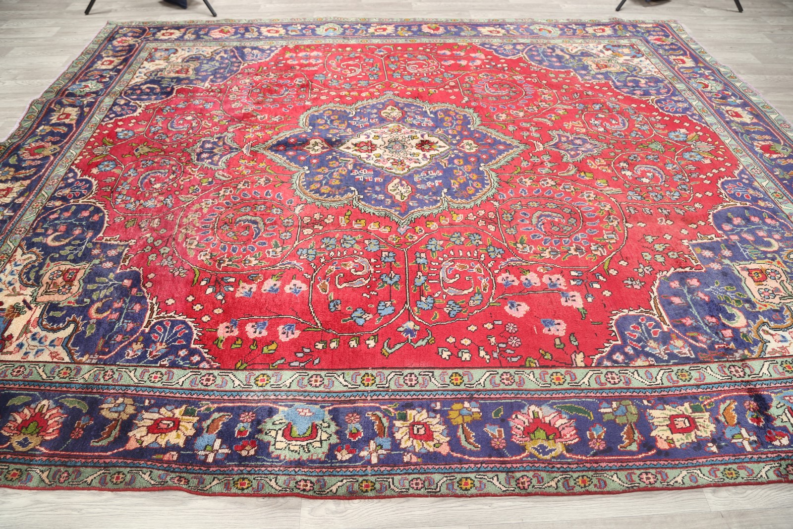 CLEARANCE Floral 10x12 Tabriz Persian Area Rug Oriental Carpet 12' 2" x