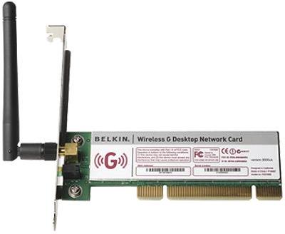 Network Card  on Belkin Wireless G Wifi Network Desktop Pci Card F5d7000   Ebay