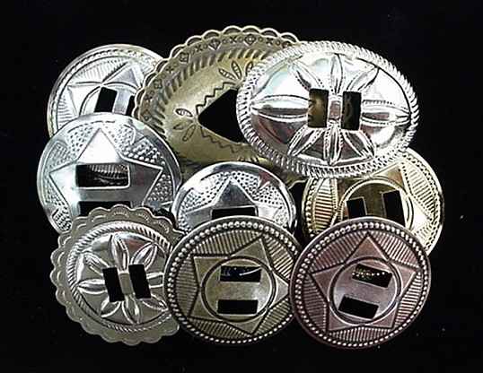 CONCHOS GRAB BAG! BIG Mixed Sizes Slotted 100 pcs