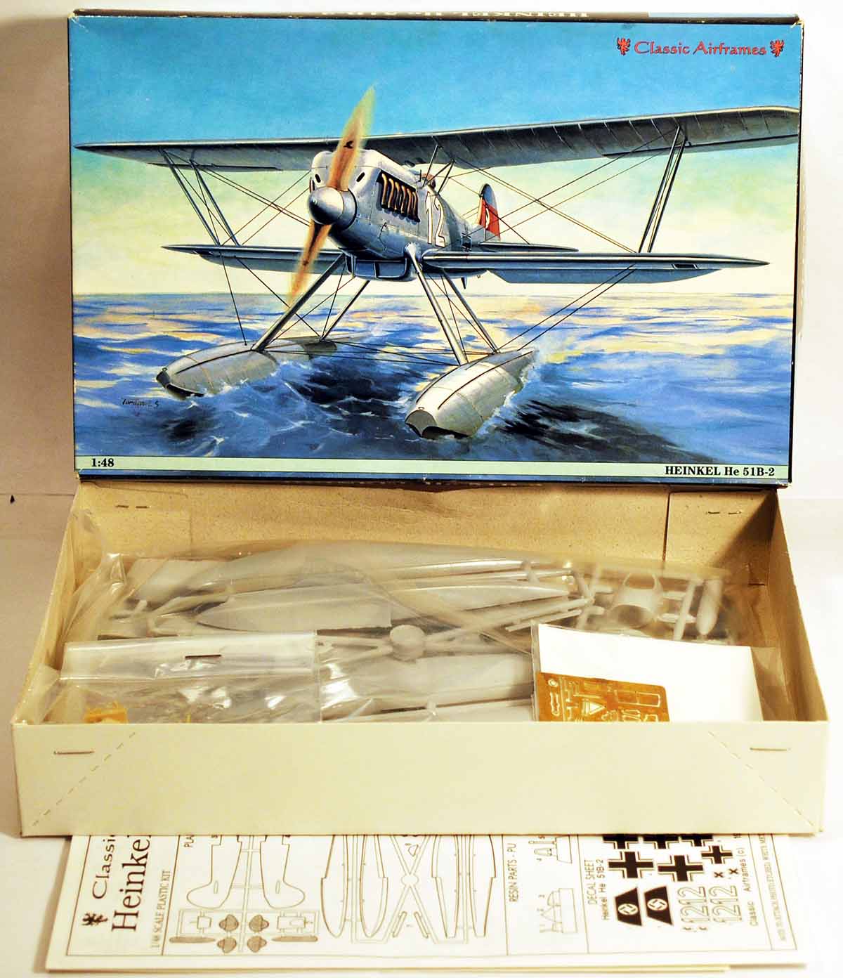 Classic Airframes 1/48 HEINKEL He 51B-2 Floatplane Fighter Model ...