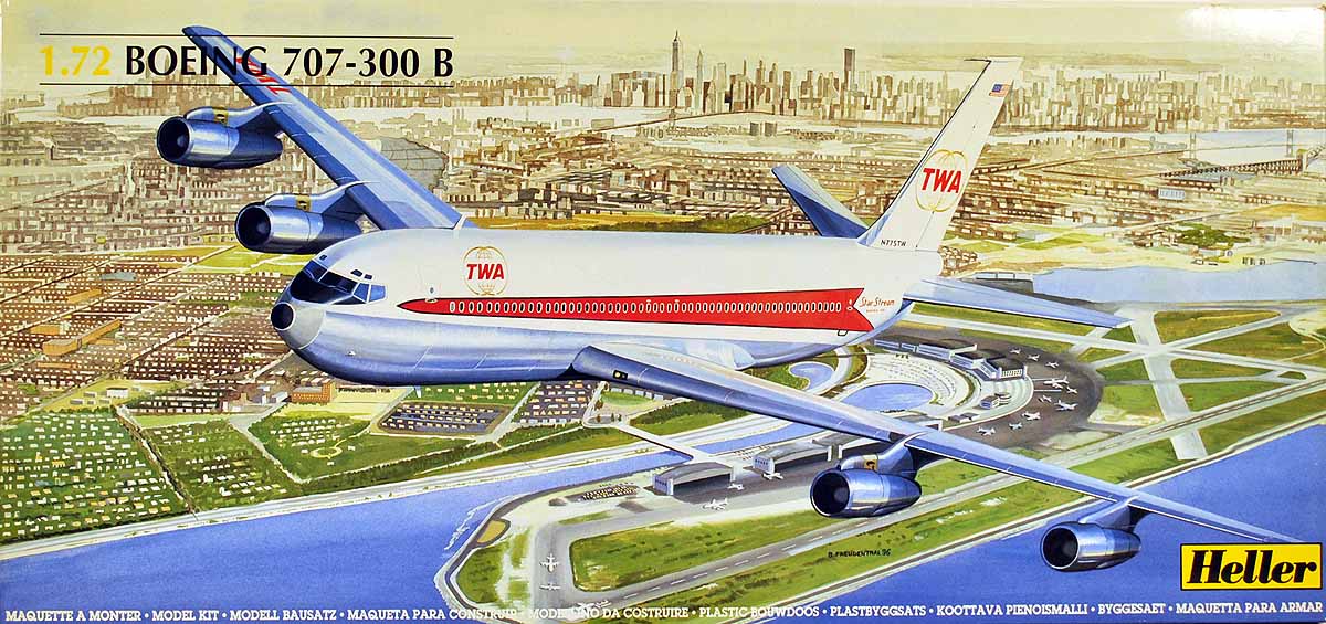 Heller #80449 1/72 BOEING 707-300B TWA Model Kit! | EBay