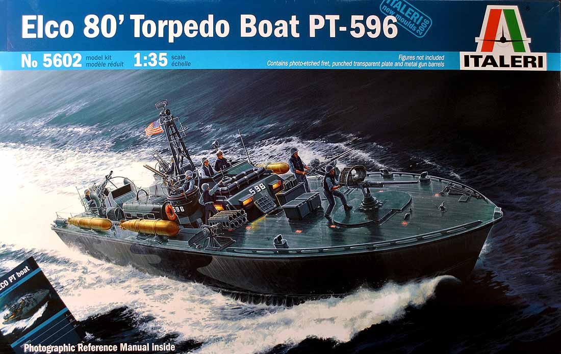 Sealed Italeri 5602 1/35 ELCO 80' TORPEDO BOAT PT596 Model Kit w