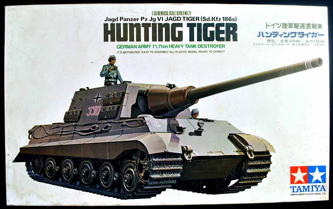Vintage Tamiya MT121 Motorized 1/35 JAGDTIGER HUNTING TIGER Model Kit!