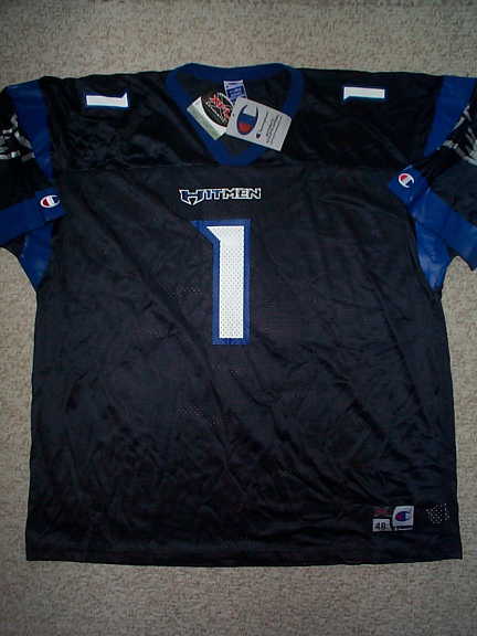 New York NY/NJ Hitmen #1 nfl XFL Football Jersey XL 48