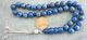 PRAYER WORRY BEADS KOMBOLOI ROUND DENIM LAPIS STERLING