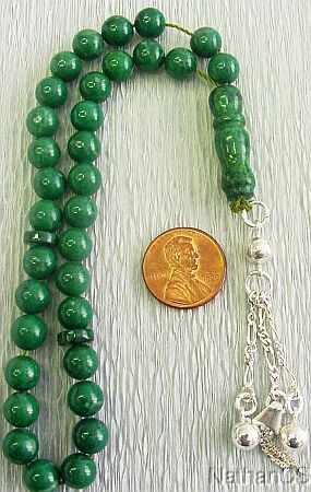 PRAYER BEADS KOMBOLOI TESBIH : RUSSIAN AMAZONITE
