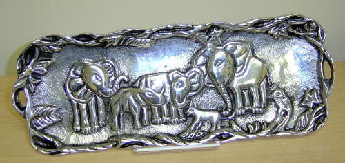 Wholesale Lot Of 2 Elephant Family Serving Tray Platter