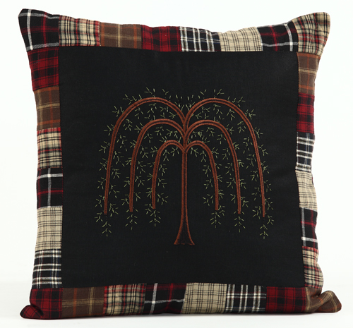 Ashfield Cotton Quilted Applique Pillow 16" X 16"