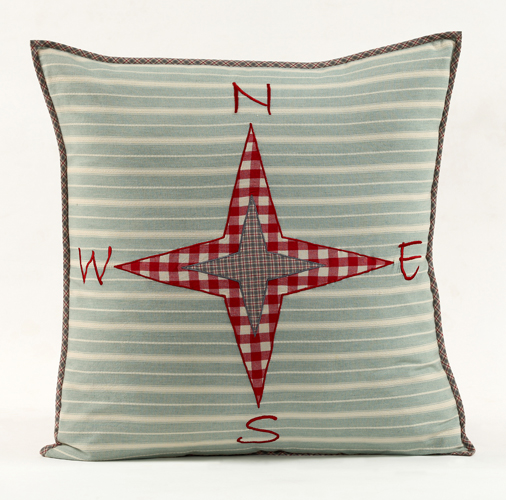 Summer Edge Euro Compass Sham 26"x 26"