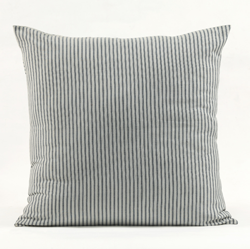 Serenity Euro Fabric Blue Stripe Sham 26"x 26"