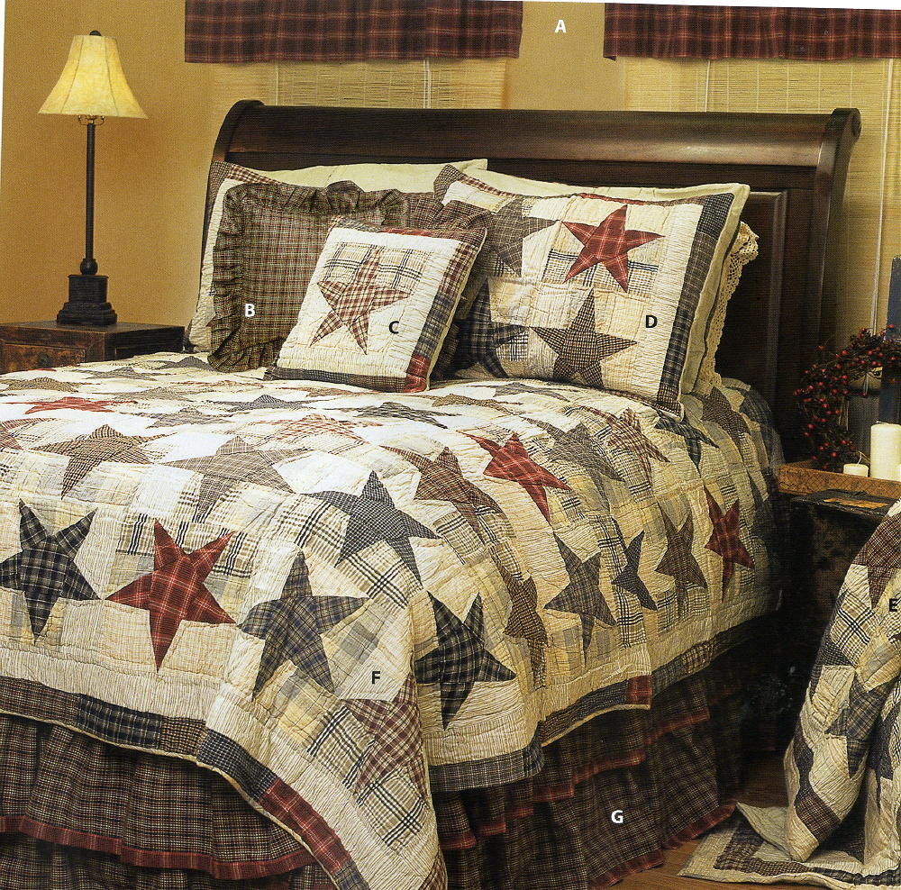  Stars Of America Quilt - 2 Shams Only
