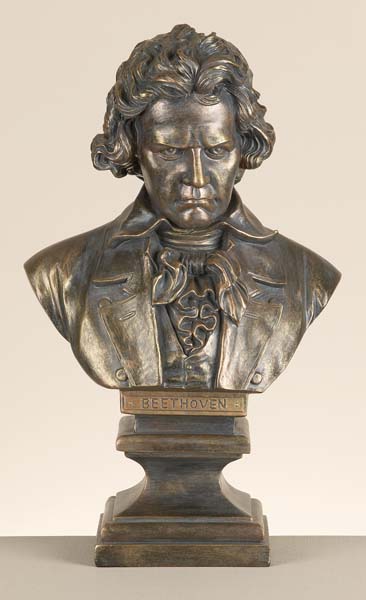 Bethoven 18" Bronze Finish Bust Statue Sclupture New