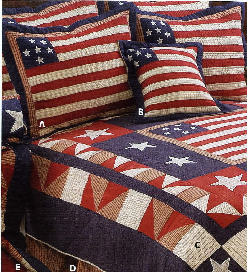 Let Freedom Ring Quilt - 2 Shams Only