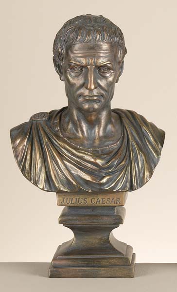Julius Caesar 18" Bronze Look Bust Statue Greek Roman