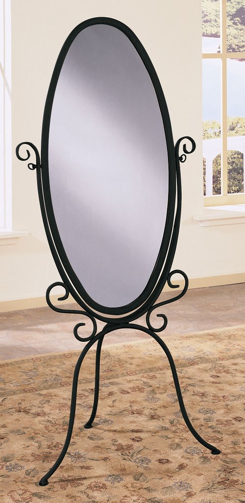 Garden District Black Cheval Mirror Adjust To Any Angle