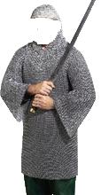 Set/2 Chain Mall Medieval Steel Body Armor Suit