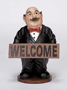 P/R WAITER 15"H,10"W