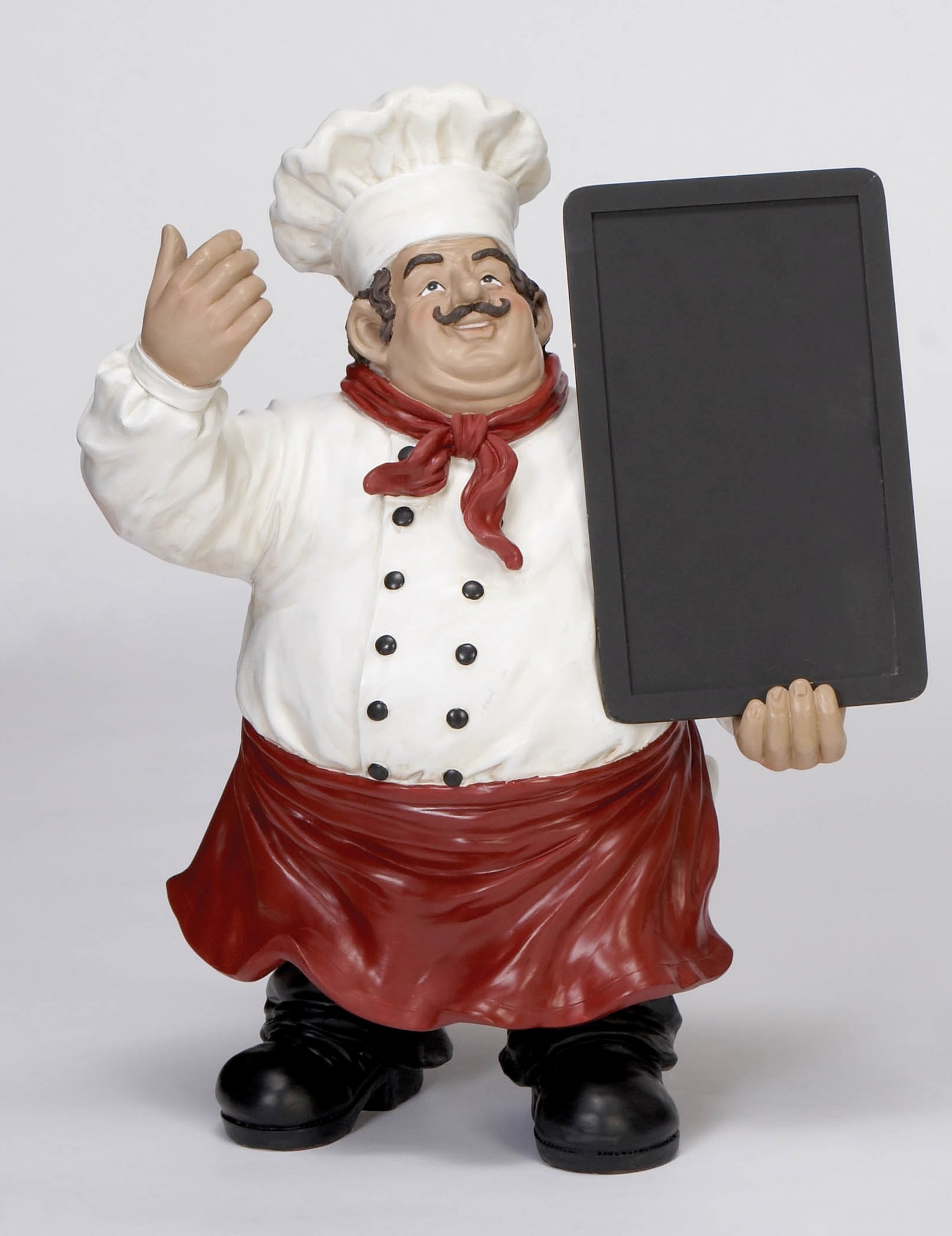 P/R CHEF WITH CHALK BOARD 19"H,15"W