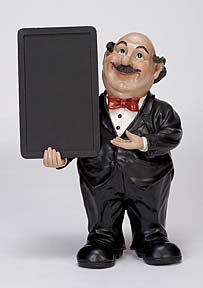 P/R WAITER CHALK BOARD 18"H,12"W