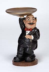 P/R WAITER HOLDING A TRAY 12"H,8"W