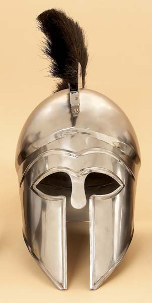 Roman Steel Helmet Knights Medieval Armor W Black Plume